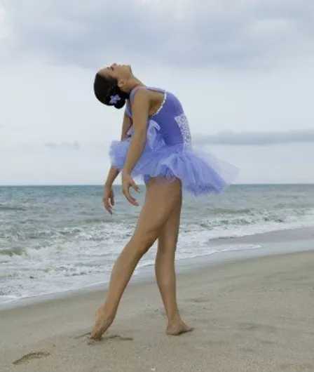 ballet dancer on beach